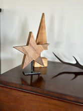 Load image into Gallery viewer, Wooden star on Iron stand