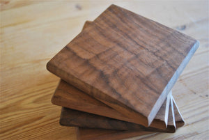 Solid Walnut Coasters - Willow Leaf Gifts