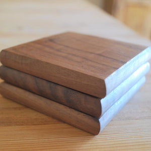 Solid Walnut Coasters - Willow Leaf Gifts